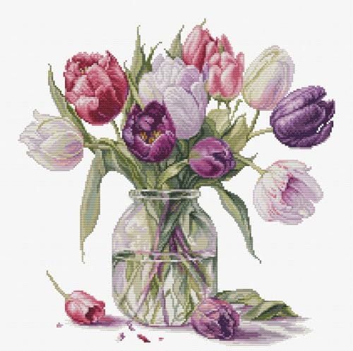 Cross Stitch Kit Luca-S - Bouquet of Tulips
