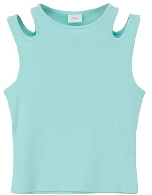 s.Oliver Junior Mädchen 2142500 Tanktop mit Cut Outs, türkis 6006, L