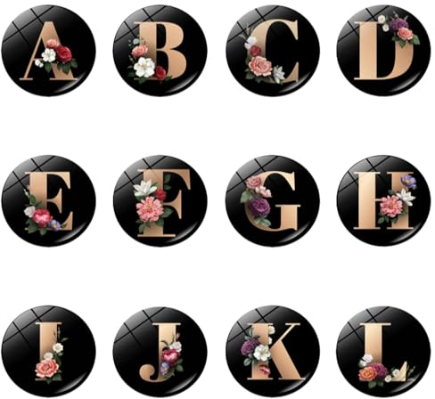Magnete Kühlschrank Stark 12Er Packung Enthält Englische Buchstaben Blumen Kühlschrankmagnete Magnetische Kristall Edelsteine Whiteboard Aufkleber