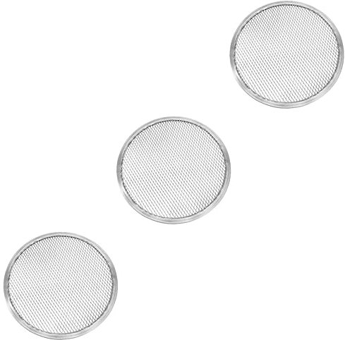 PRETYZOOM 3 Pièces Moules à Pizza 16 Pouces Pizza Antiadhésive Plaque De Cuisson Des Pâtes Grille à Pizza 12 Plaque De Cuisson Ronde Plateau à Pizza Rond Mini-four Sans Couture Poêle à Frire