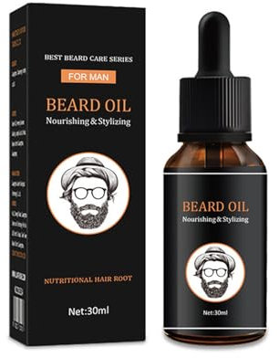Pemarlis Aceite para Estimular el Crecimiento de la Barba,suero de aceite para barba,100% naturales Cuidado natural de la barba para hombres,Hidratante y Nutritivo,Cuidado de la Barba Vitamina E,30ML