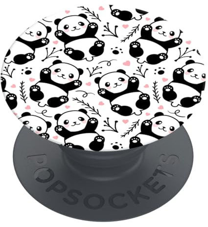 PopSockets | PopGrip | Ausziehbarer Halterung und Griff für Smartphones und Tablets | Fingerhalter Basic Panda Boom