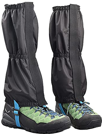 WolFum Snow Staubdichte Beinstiefel, wasserdichte Camping-Dschungelkletter-Schneestiefel, elastische, schmutzabweisende Skibindungen, Kratzfeste Langlauf-Schienbeinschoner,L1