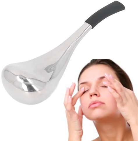 Ice Globes Gesichtspflege Werkzeuge, Edelstahl Gesichtsmassage Eiskugeln, Eis Kryo Sticks Kühlroller Sticks 304 Edelstahl Eiskugeln Löffel kalt heiß Dual Use Beauty Gesichts und Augenmassage Werkzeug