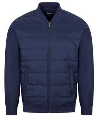 Marvelis Herren Steppjacke Casual Fit Stehkragen Einfarbig Marine