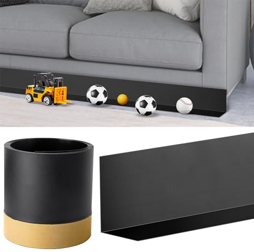 Spielzeugblocker Couch, 3 m Spielzeugblocker für Möbel Hat einen starken Kleber, Schneidbar Sofa Spielzeug Blocker, für Bett Sofa Couch Schrank Kommode Barriere Blockierung (Schwarz)