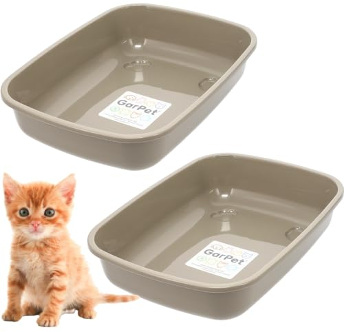 2X Katzenklo Kaninchen Toilette Kitten Katzentoilette ohne Deckel Katzen Schalentoilette Hasen Klo Toilette Zubehör Doppelpack Sparpaket
