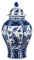 Chinesische Keramik Vasen Ingwer Gläser Blau und Weiß Porzellan Vase mit Deckel für Home Decoration, 1 Tempel-Glas mit Blume Vogel Design von Jingdezhen