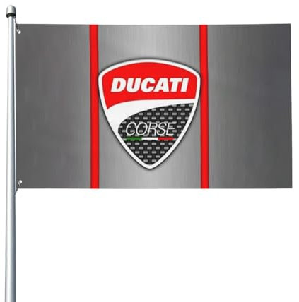 Compatible With Ducati Flagge, 90 x 150 cm, Außenflaggen, Gartenflaggen, Hausflaggen, Banner-Dekoration für Hof, Veranda, Rasen, Heimdekoration