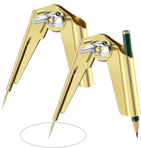 KIPTVO 2PCS Scribe Tool, Scribing Tool, Scribing Tool for Woodworking, Woodworking Compass Scriber, Multi Function Scribing tool Kit, Accurate Circle Compass Tool for Drawing, Drafting, Geometry