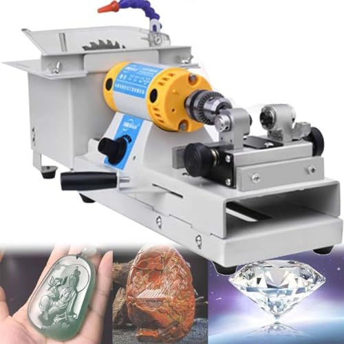 DPDZSW Machine De Meulage De Polissage De Pierres Précieuses, Scie Lapidaire De Bijoux De Bricolage 0-10 000 TR/Min, pour Machine De Polissage De Bijoux en Argent Doré, Machine Découpe, Perceuse