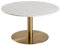 Runder Couchtisch Carlos ø80cm - weißer Marmor/Messing