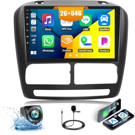 CAMECHO 2G+64G Android 13 Car Stereo for Opel Vauxhall Combo, Fiat Doblo with Wireless Carplay Android Auto 9 Touch Screen Car Radio with GPS Sat Nav WiFi Bluetooth FM Backup Camera Mirorr Link