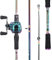 Sougayilang Baitcasting Angel Combo, 2-teilig, Bunte leichte tragbare Angelrute mit superglattem Baitcast-Angelrolle für Süß- und Salzwasser-2.1-L