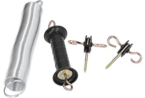 Elektrozaun-Tor-Set, 5 Meter, Tierfeder-Türzubehör mit Griff, Isolierter Nagel Vieh