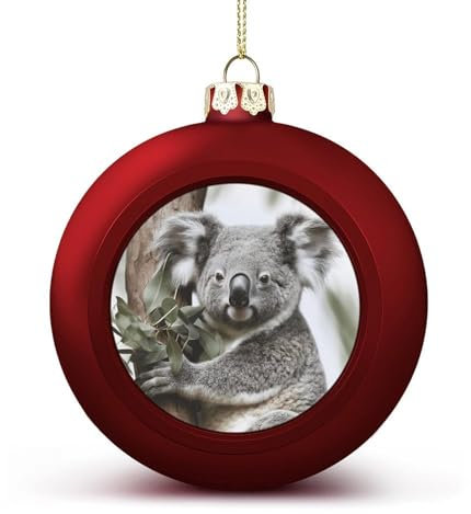 Christmas Tree Ornaments, Koala Print Hanging Tree Decorations Christmas Ornaments Perfect for Tree, Holiday Decor