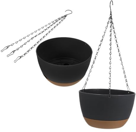 ROMISBABA 2pièces Pots Suspendus Auto-arrosants pour Plantes Intérieur Design Élégant Et Minimaliste avec Système Auto-arrosage Parfait pour Vignes Et Plantes Pot