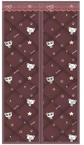 Magnetic Insulated Door Cover 110 x 245 cm Cold and Noise Proof, Oxford Cloth with Polyester Cotton Heavy Duty Fly Screen Door for Winter/Patio/Living Rooms, C
