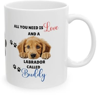 Personalised Labrador Dog Lover Ceramic Mug, 30 cm