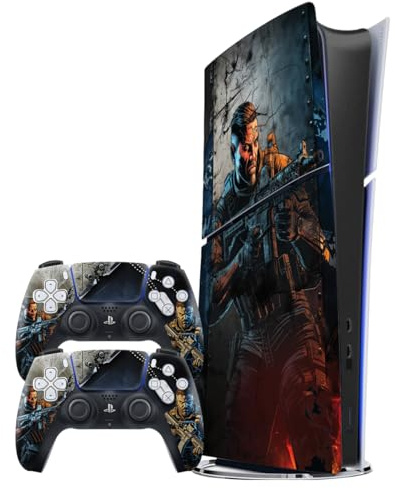 PS5 (Slim) Digital Bundle Vinyl-Skin – Premium 3M™ Aufkleber für Konsole und Controller | blasenfrei, kratzfest, einfache Anwendung, rückstandsfreies Entfernen | Custom Gaming Skin, hergestellt in