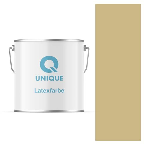 Q UNIQUE Latexfarbe 5L (ca.35m2) Moosgrün Innenfarbe Wandfarbe Deckenfarbe Klasse 3 Mattfarbe Scheuerfest Hohe Deckkraft
