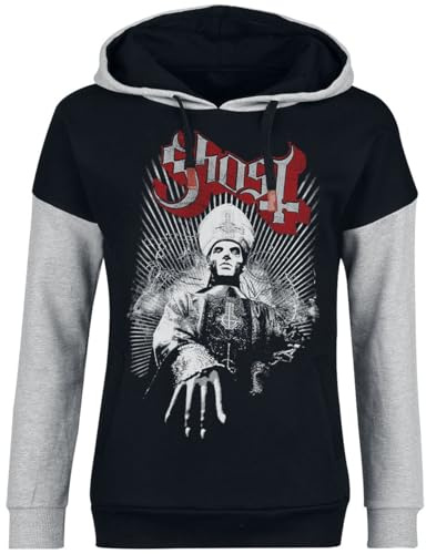 Ghost Priest Frauen Kapuzenpullover schwarz/grau meliert Band-Merch, Bands