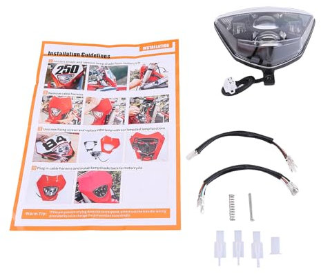 LICHENGTAI LED Scheinwerfer für Husqvarna FE 250 350 450 TE 150 250 300 LED Motorrad Scheinwerfer Frontscheinwerfer 6500K Dirt Bike Scheinwerfer mit Tagfahrlicht Blinker Scheinwerfer