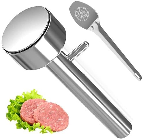 Falafel Portionierer Edelstahl mit Schaufel Fleischbällchen Former | Falafel-Schaufel für Falafelbällchen, Fleischbällchen, Teigbällchen und Küchenhelfer
