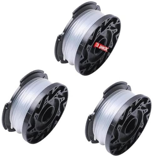 Jodriva A6481 A6485 Spool Line Compatible with Black Decker Reflex Strimmer ST5530-GB GLC3630L20-GB STC1820PC-GB BESTA530-GB BESTA525-GB by Pack of 3 Lawn Mower Spool
