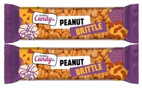 The Real Candy Co. Peanut Brittle Bar 100g (2x Bars)