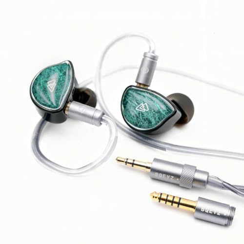 BQEYZ QEYZ NI Wired In‑Ear Monitor, Ceramic Composite Diaphragm Gaming IEM | Ceramic composite diaphragm, detachable wired cable, interchangeable 3.5mm & 4.4mm plugs, for stage, gaming and audio players