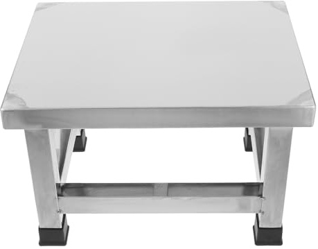 Cabilock Edelstahl Hocker mit Rutschfesten Füßen Stabiler Badezimmer Toilettenhocker für Senioren Modernes Design Leicht zu Reinigen und Platzsparend Stapelbar
