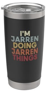 Jarren Name Jarren Personalized Name First Given Vaso térmico de acero inoxidable de doble pared