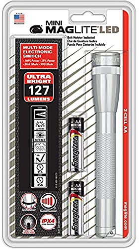 Maglite Mini Maglite SP2210H LED linterna de metal de plata de 17 cm