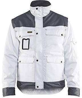 Blaklader 48651900 MALER GEFÜTTERTE JACKE, Weiß / Grau, grootte M