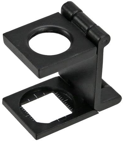 SAFE 9535 Metall Präzisions Standlupe Fadenzähler Lupe Linse 27 mm Meßskalen 6X fache Vergrößerung