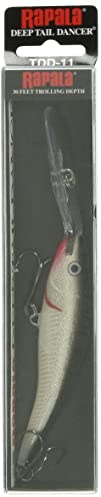 Rapala - Deep Tail Dancer Angelköder - Angelzubehör aus Balsaholz - Stabile Tauchschaufel - Süßwasser Spinnköder - Lauftiefe 6m - Fischköder 9cm, 13g - Hergestellt in Estland - Silver