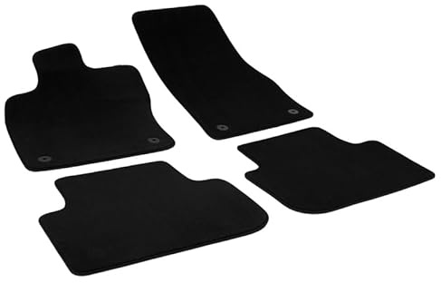 Premium Velours Fußmatten für VW Golf Sportsvan ab 2014 AZUGA | schwarz, Unterseite Filz-Grip, hochwertige Autoteppiche, 100% Polyamid, incl. Clips, Automatten passgenau, AZ14000116