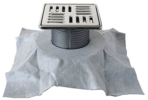 First Plast CHPPT15IN Chiusino in Polipropilene con Griglia Completo di Guaina, Argento (Inox), 150x150 mm