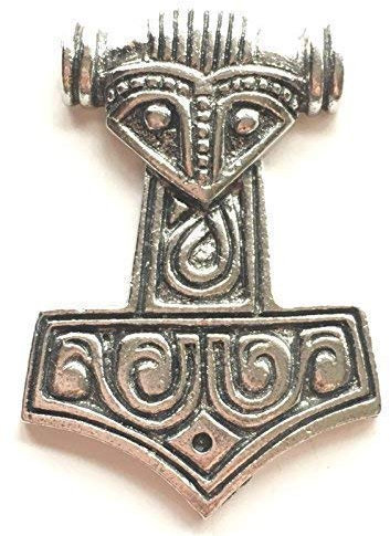 emblems gifts Viking Thor's Hammer Pewter Lapel Pin Badge + 59mm Button Badge