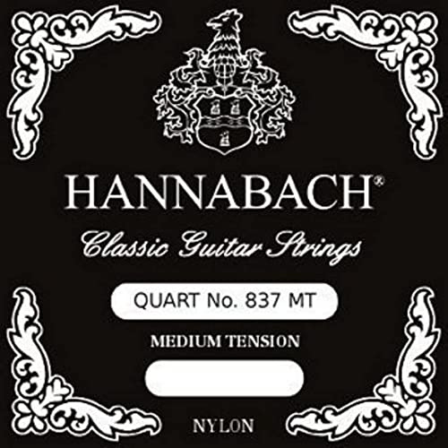 Hannabach Classical Guitar Strings Series 837 Medium Tension for Quart Guitar, plain nylon, scale 540-560 mm - C3-8373MT