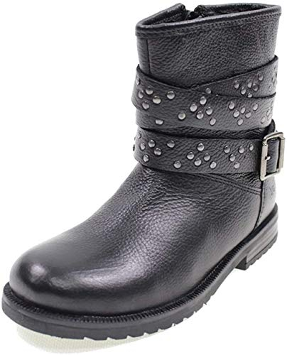 Lelli Kelly Stivali Biker Elena con Fibbia E Borchie Bambina LK3610 Nero (26 EU)