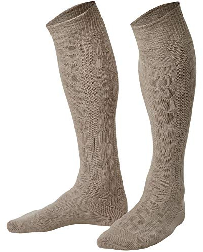 dressforfun 900643 Unisex Kniestrümpfe Beige, Lange, Einfarbige Trachtensocken -Diverse Größen