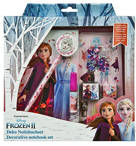 Undercover FRUW4462 Notizbuchset mit Deko und Bastelzubehör, Disney Frozen II, bunt