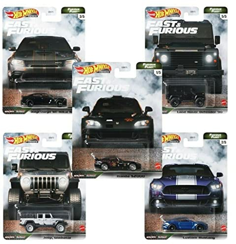 Hot Wheels Premium Fast & Furious Furious Fleet GBW75 979N alle 5 Fahrzeuge komplett
