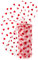 Creativery Tüll Stoff 9m x 15cm Samt Herzen Rolle transparent zum Basteln von Tüllröcken und Kostümen, Farbauswahl:rot 250