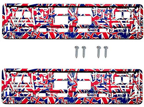 Nummernschild-Einfassung, Union Jack, 2 Stück