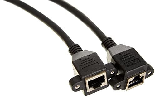 DeLOCK Cable alargador S/FTP RJ45 hembra/hembra Cat6A, 5 m, color negro