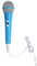 Faderr Micrófono con cable jack de 3,5 mm, juguete de karaoke para niños, micrófono vocal dinámico para niños, no requiere pilas, azul