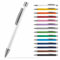 #teamludorf OMEGA Metall Kugelschreiber mit gummierter Oberfläche - Stift in 14 Farben erhältlich - hochwertig und stabil (Weiss, 50)